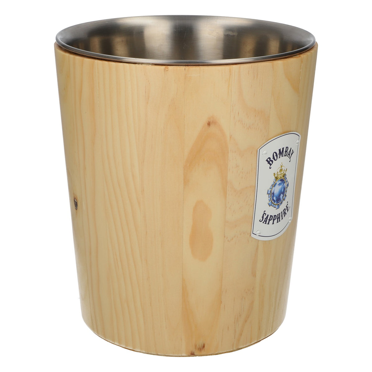 Bombay Sapphire Gin: secchiello per ghiaccio con refrigeratore per bottiglie in metallo effetto legno per bottiglie da 0,7 l – Vista 2