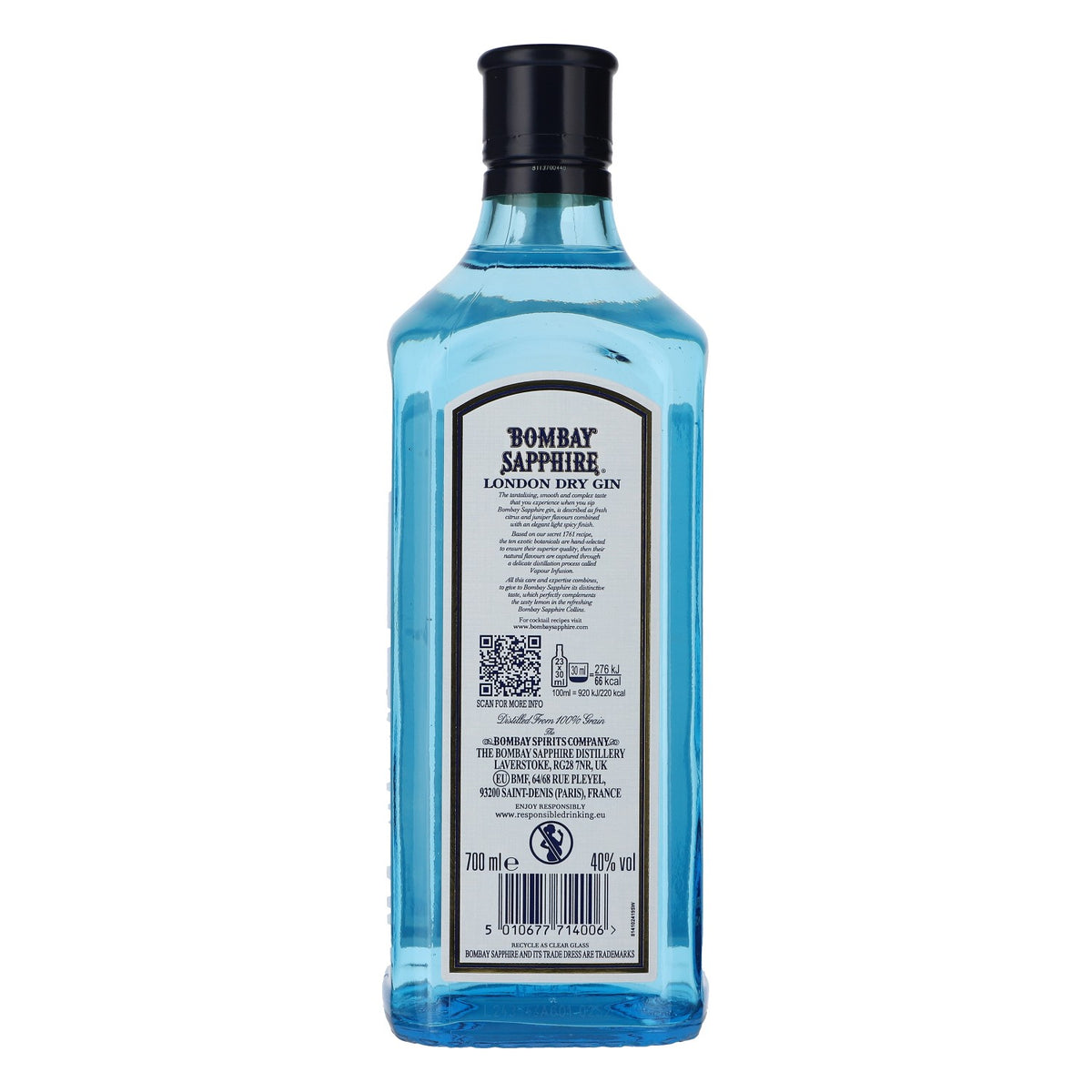 Bottiglia di gin Bombay Sapphire 0,7 l 40% vol. – Vista 4