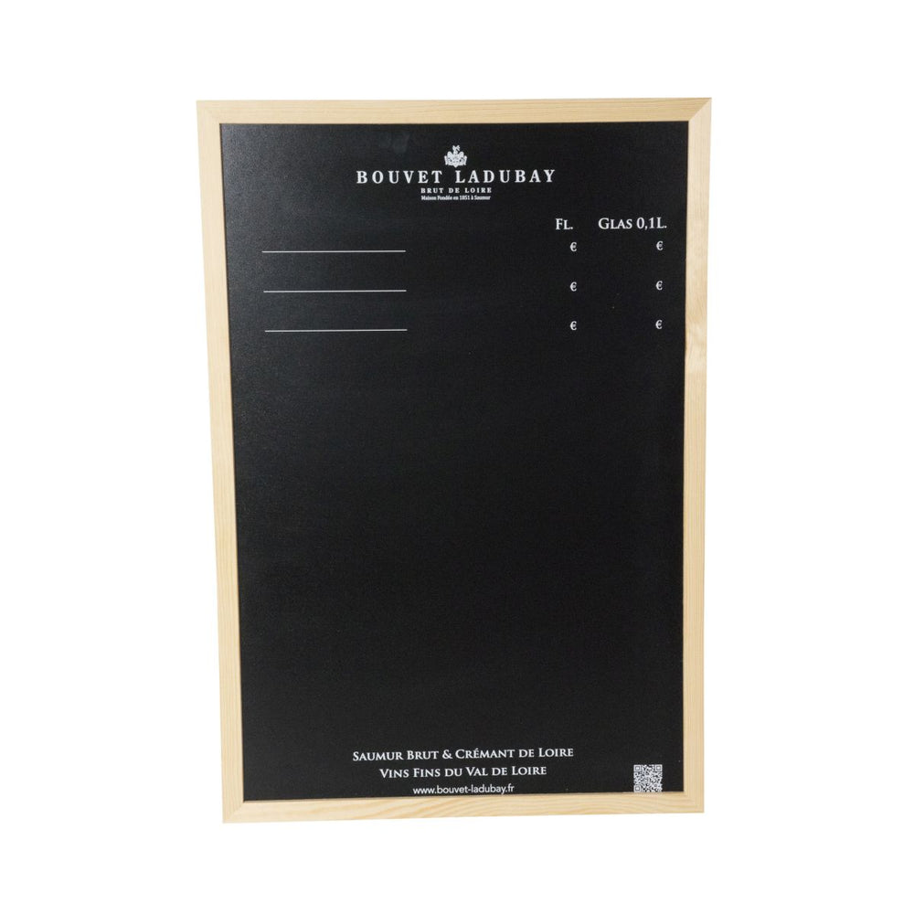 Bouvet Ladubay Lavagna in gesso 63x43 cm, cornice in legno Appendibile Lavagna pubblicitaria Bevande