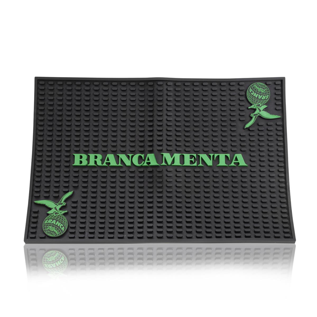 Branca Menta Liquore Tappetino da bar Tappetino scolapiatti Accessori da bar XL nero Gomma 45x30