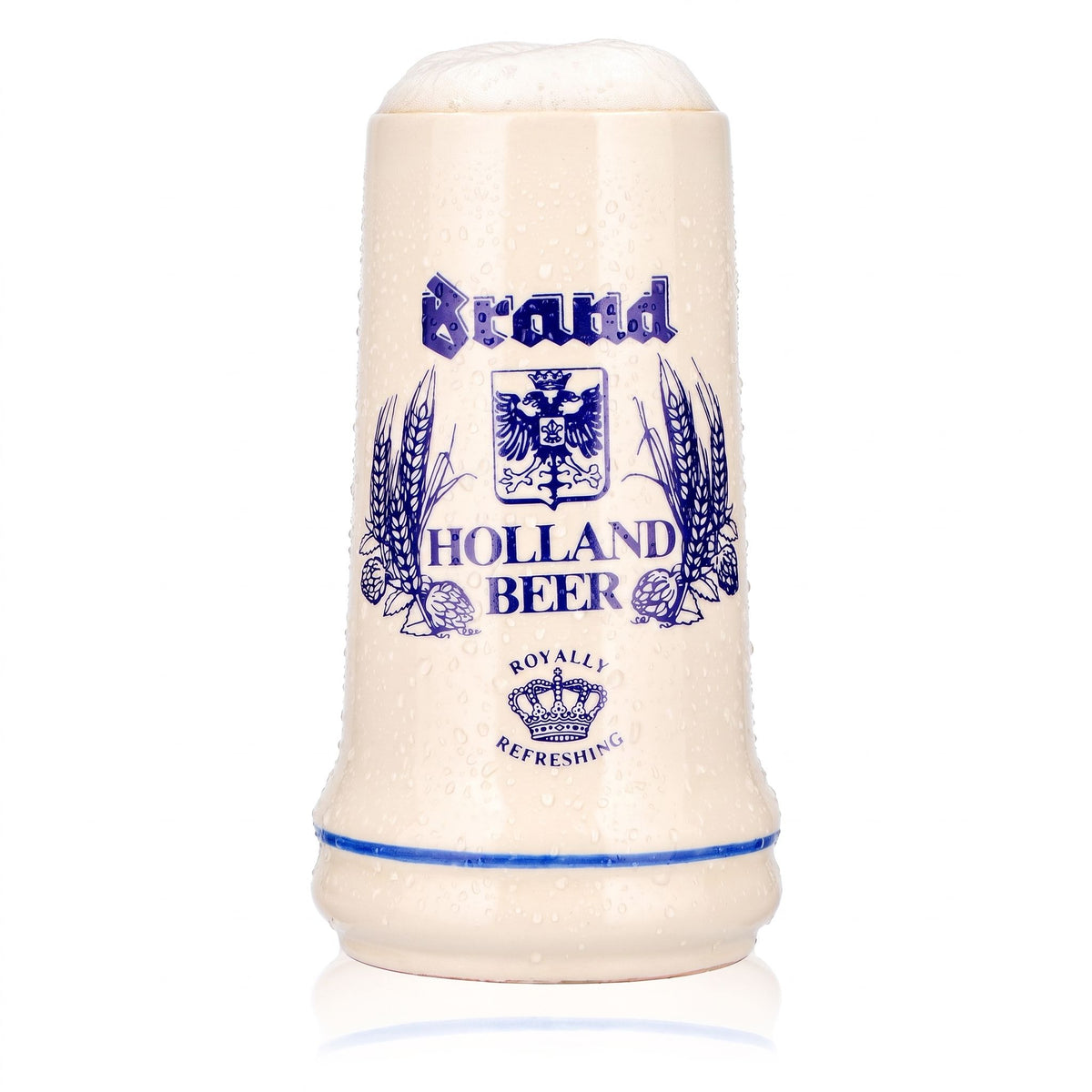 Boccale da birra in ceramica "Brand" da 0,55 l, modello "Bierseidel Holland Royally Refreshing"