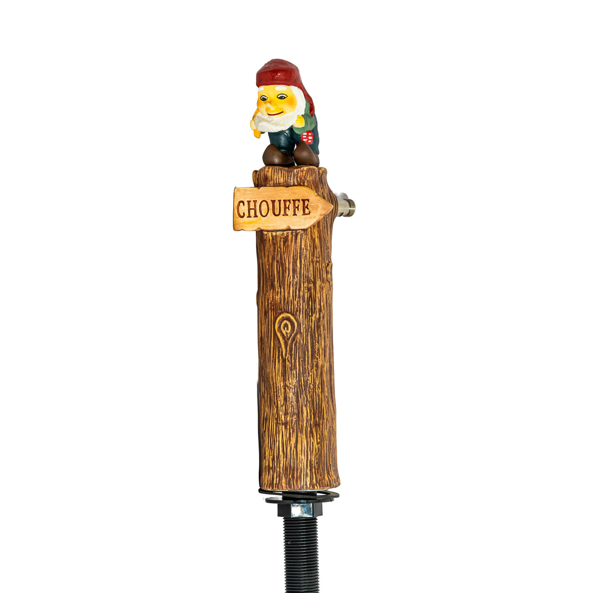 Brasserie D'Achouffe Spillatore di birra con due leve di spillatura Tronco d'albero – Vista 2