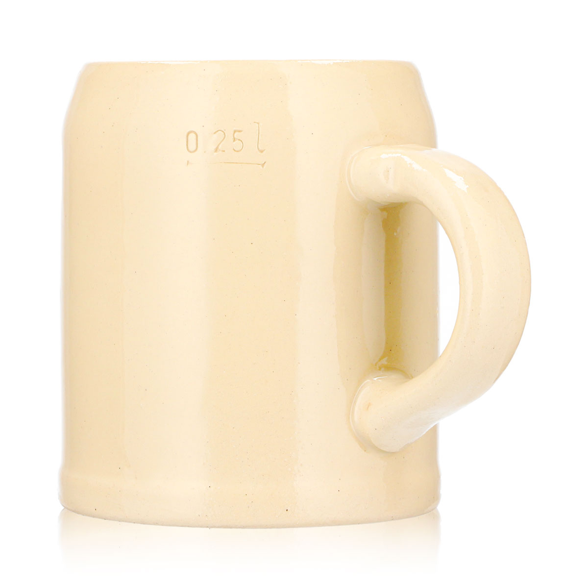 Bicchiere da birra Braunfelser da 0,25 l, boccale di terracotta Schloßbräu 1868 – Vista 5