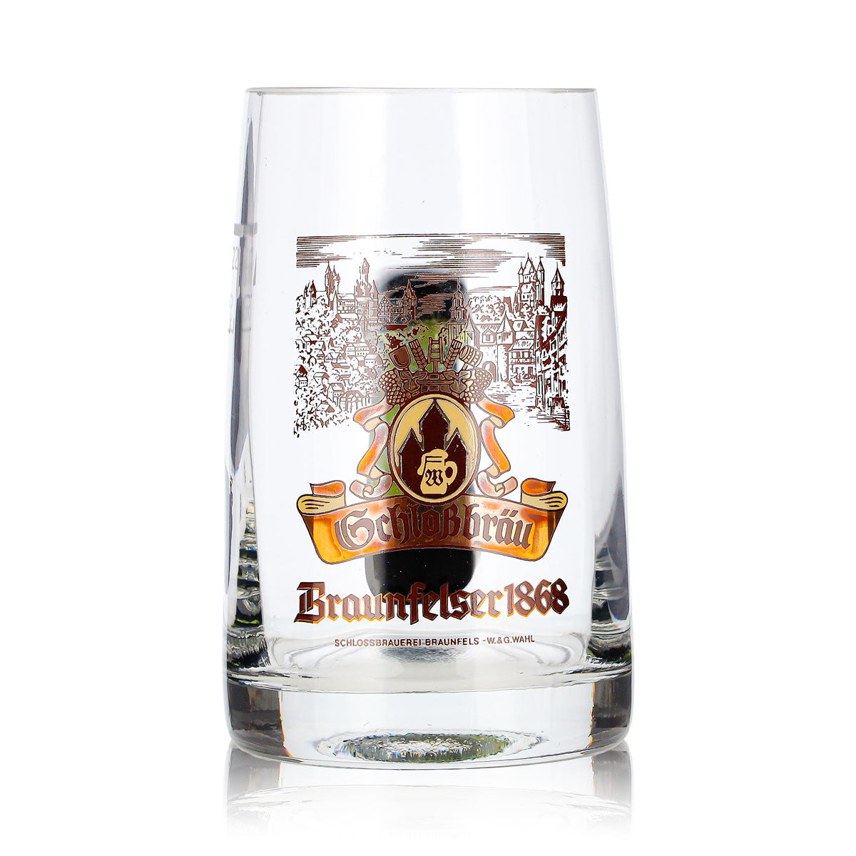 Bicchiere da birra Braunfelser da 0,2 l con manico verde