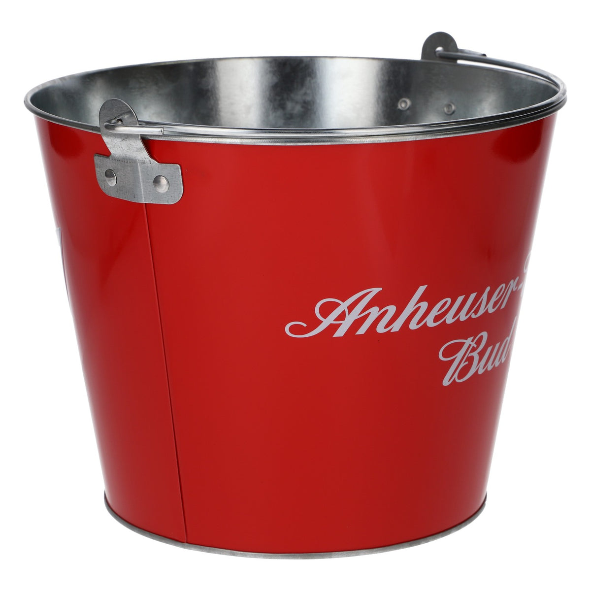 Secchiello per ghiaccio Budweiser, diametro 23,5, nuovo, in metallo, rosso – Vista 4