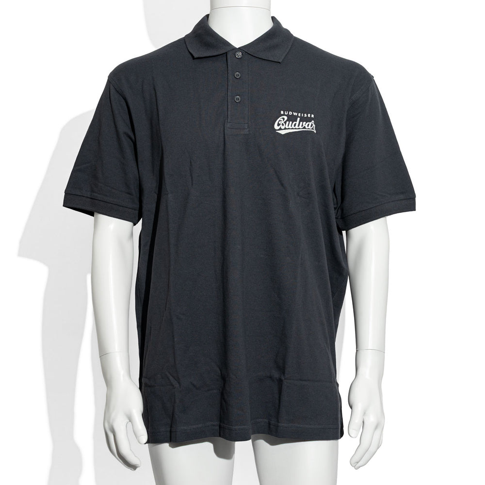 Camicia polo Budweiser Beer Taglia XL Camicia da cameriere Camicia da servizio Unisex Grigio/Nero