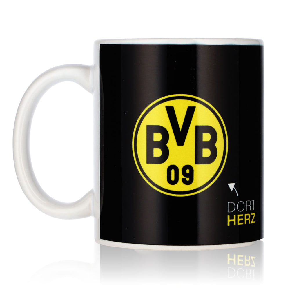 Merchandising BVB - Varie - Tazza da caffè in vetro da 0,36 l con logo BVB - Tazza in ceramica