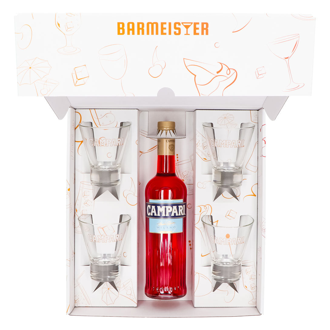Campari Likör Geschenkset 0,7l Flasche 25 % Vol. + Tumbler–weiß – Ansicht 5