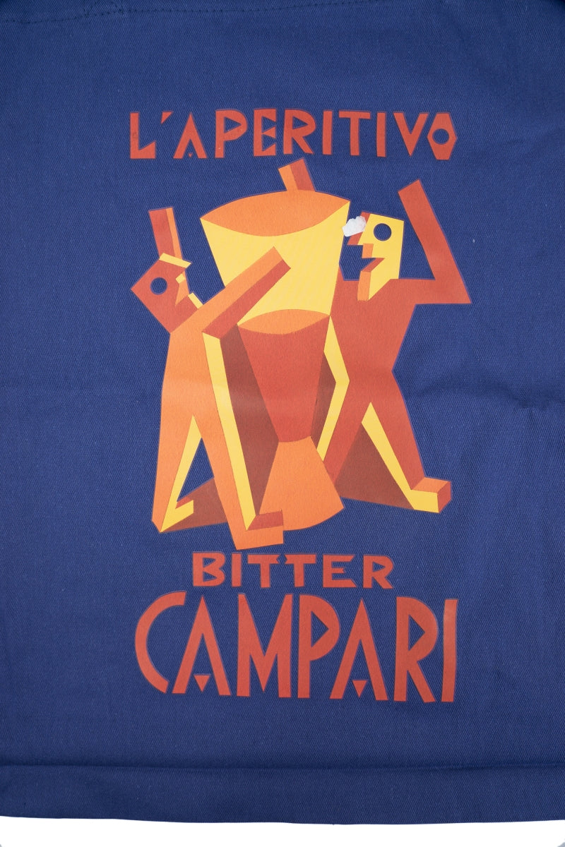 Borsa di cotone blu con logo Campari L'Aperitivo – Vista 4
