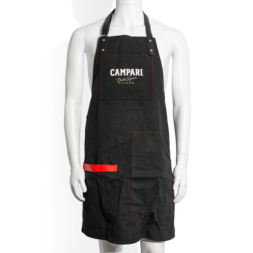 Grembiule da cameriere con logo Campari Grembiule da bistrot Servizio nero "Milano"