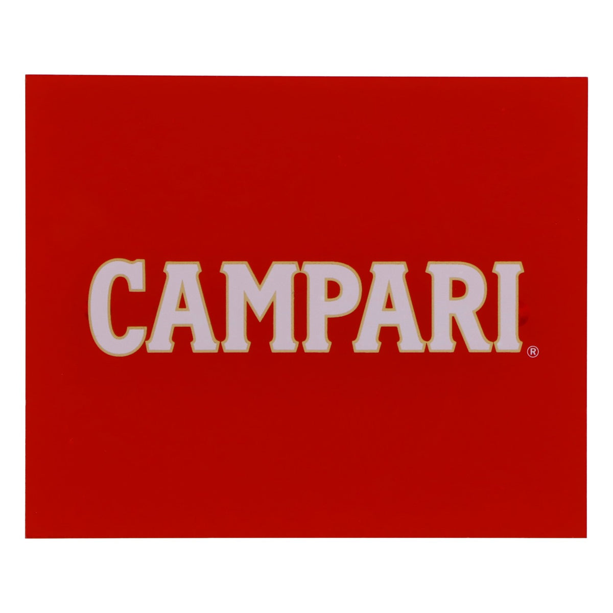 Sottobicchiere liquore Campari Sottobicchiere in vetro con scritta bianca su sfondo rosso – Vista 2