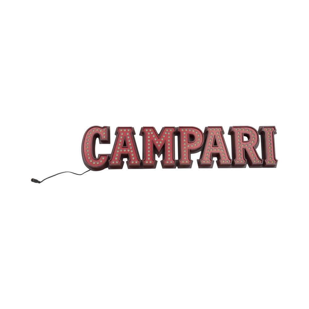 Campari Negroni Insegna luminosa Lettere rosse LED Cartello pubblicitario Tabellone da parete
