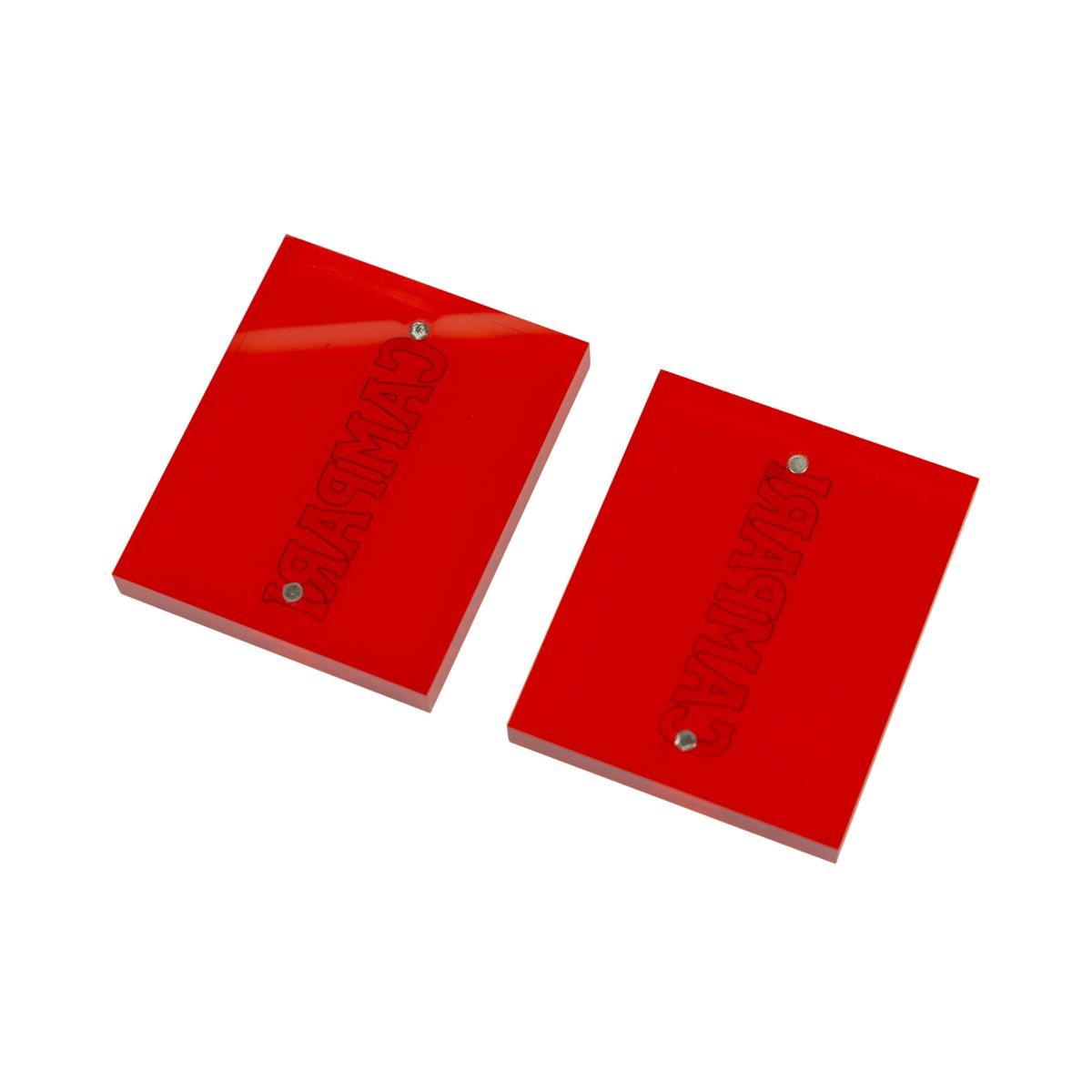 Campari Espositore da tavolo Portacarte Rosso Magnetico Decorazione pubblicitaria – Vista 2