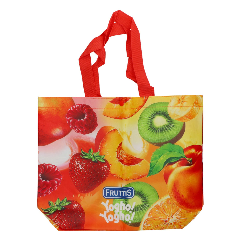 Borsa della spesa Campina Fruttis con motivo a frutta, riutilizzabile