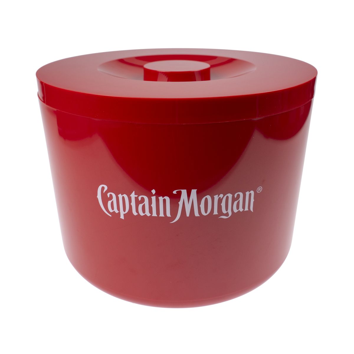 Captain Morgan Contenitore per cubetti di ghiaccio termico Secchiello per ghiaccio Rosso Rotondo Coperchio Raffredda bevande
