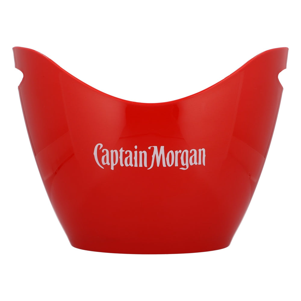 Captain Morgan Rum Raffredda bottiglie Secchiello rosso con logo bianco su entrambi i lati