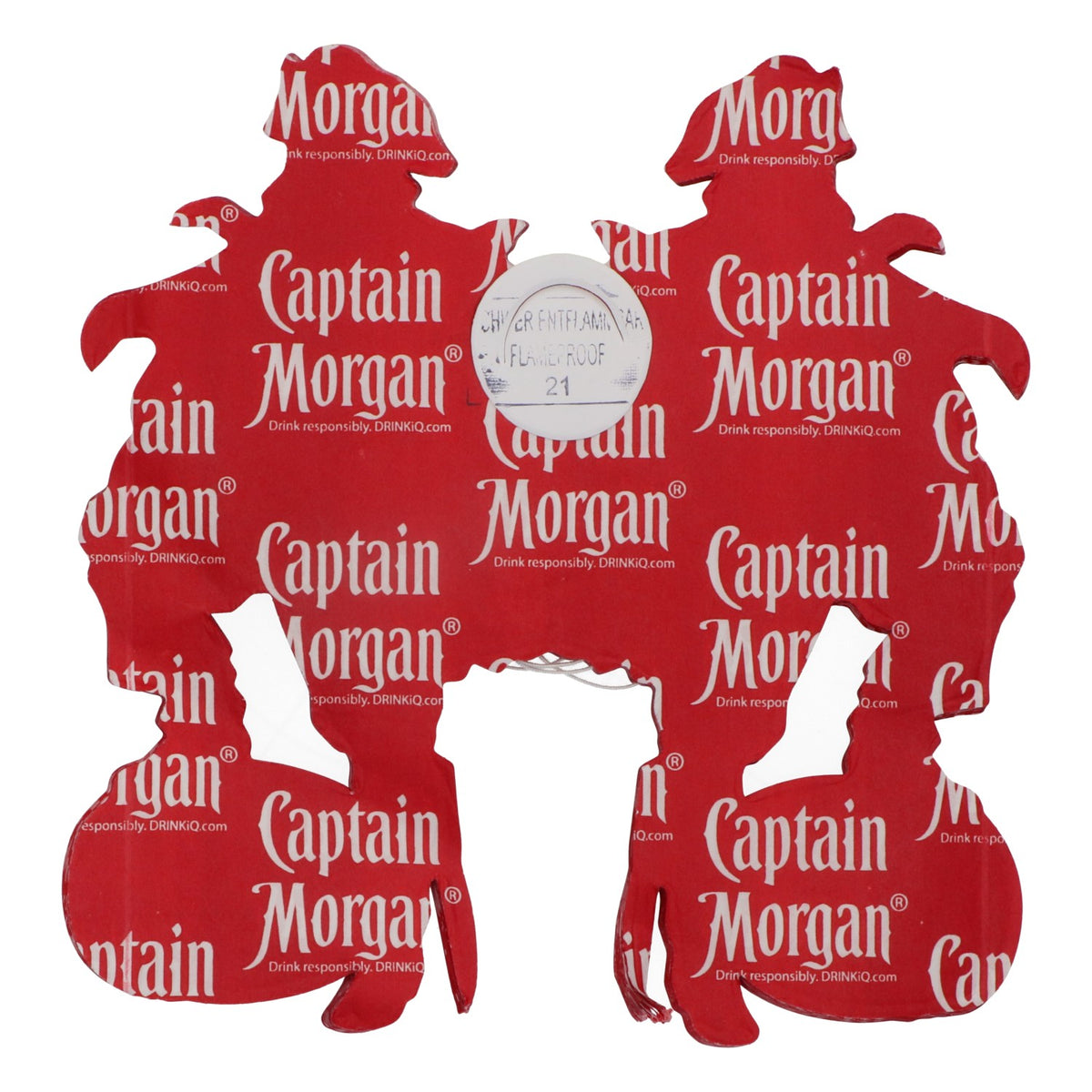 Captain Morgan Rum Decorazioni per feste Ghirlanda a bandierine due capitani Rosso – Vista 2