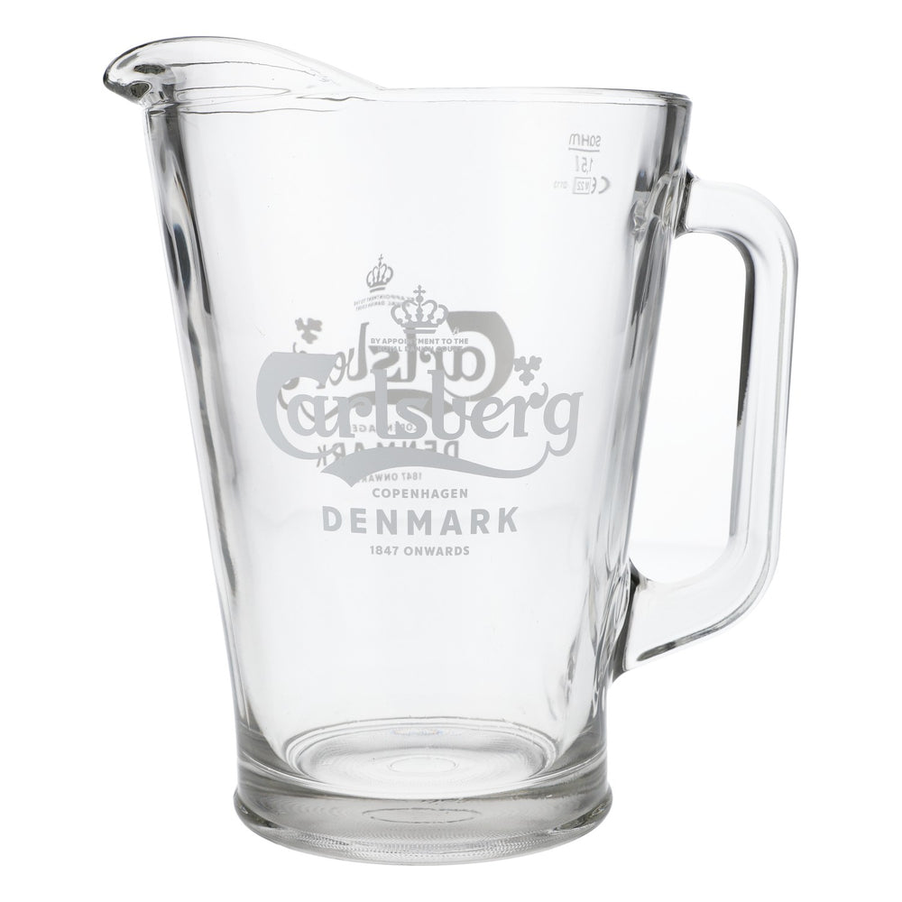 Carlsberg Birra Caraffa in vetro Verroccchio Versatore in vetro vero Logo Party Orizzontale