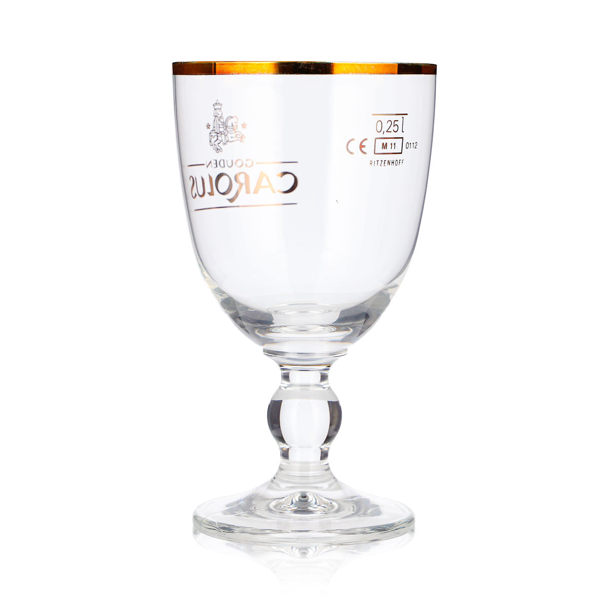 Bicchiere da birra Carolus da 0,25 l, a forma di coppa, con bordo dorato, Ritzenhoff – Vista 4