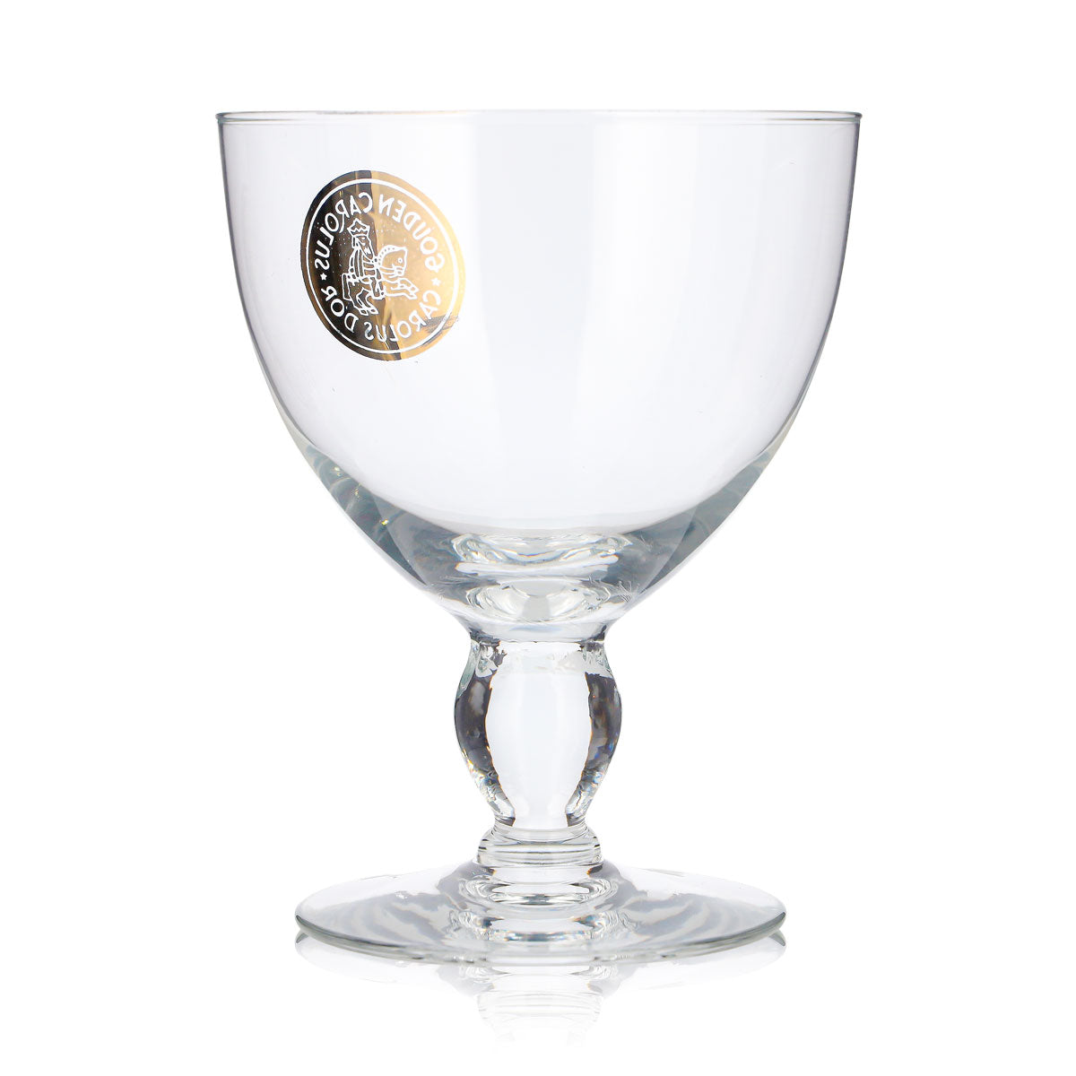Bicchiere da birra Carolus da 0,47 l, a forma di coppa, con logo dorato “Gouden” – Vista 4