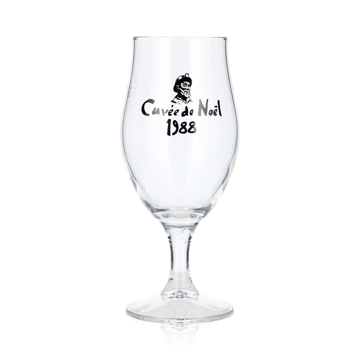 Bicchiere da birra Castelain da 0,25 l, modello a coppa, Cuvée Noël 1988