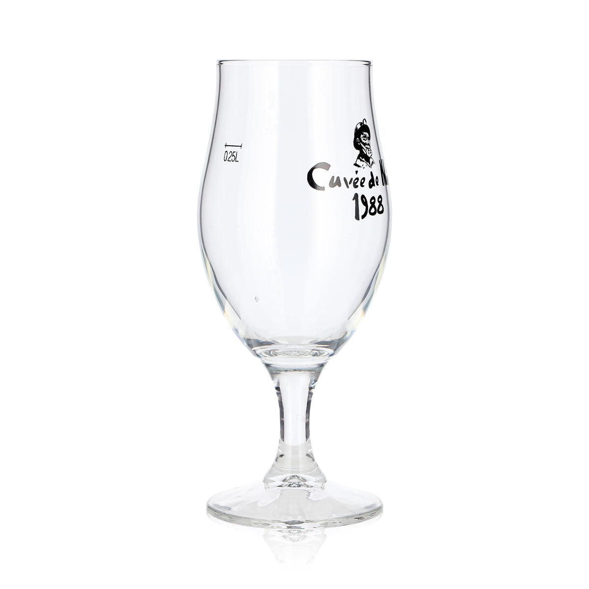 Bicchiere da birra Castelain da 0,25 l, modello a coppa, Cuvée Noël 1988 – Vista 2
