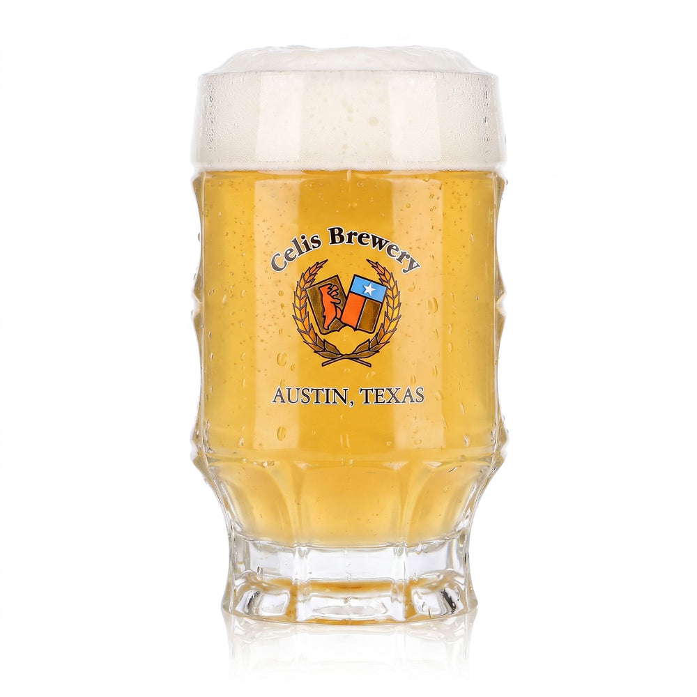 Bicchiere da birra Celis Brewery da 0,25 l con motivo in rilievo “Austin, Texas”