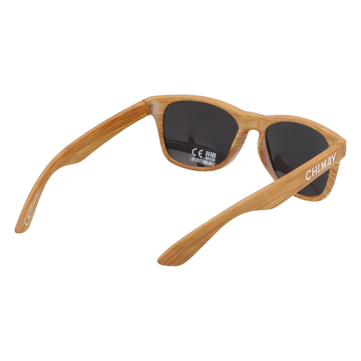 Occhiali da sole Chimay Beer effetto legno, nuovi, in plastica, marroni – Vista 4