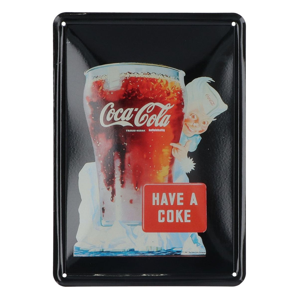 Coca Cola Targhetta in metallo 15x10 cm Targhetta pubblicitaria Have a Coke Decorazione da parete Merch Pubblicità