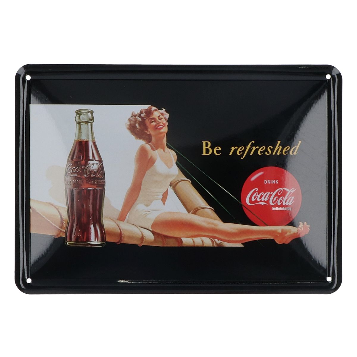 Set Coca Cola Fan Bundle II composto da 3 diverse targhette decorative in latta da appendere alla parete – Vista 2
