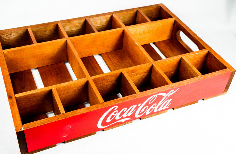 Vassoio Coca Cola in vero legno Vassoio da portata Terrazza Modello vintage – Vista 3