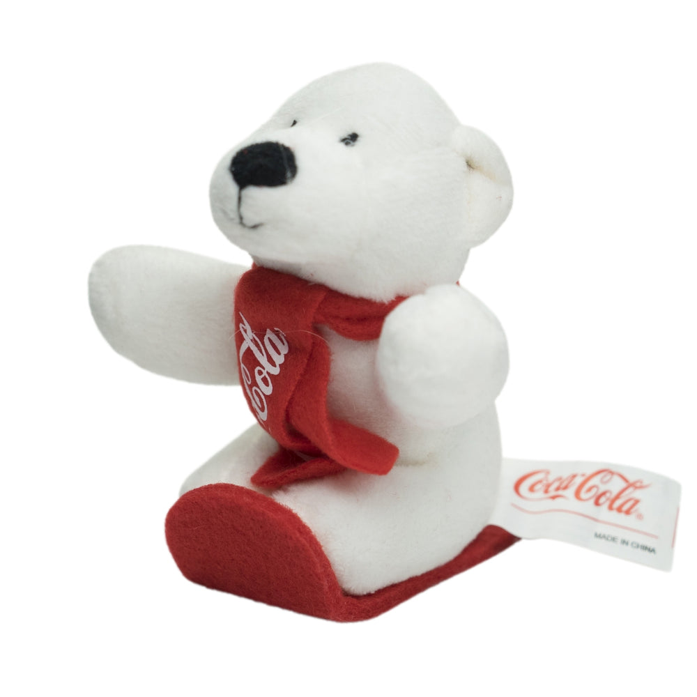 Coca Cola Peluche Orso polare Orsacchiotto in peluche Slittino Giocattolo da collezione Bambini
