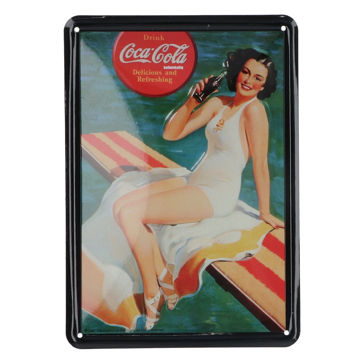 Set Coca Cola Fan Bundle II composto da 3 diverse targhette decorative in latta da appendere alla parete – Vista 3