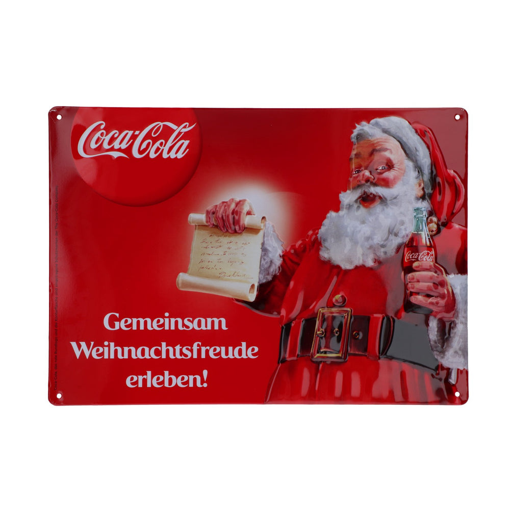 Coca Cola Softdrink Insegna in latta Decorazione da parete Babbo Natale