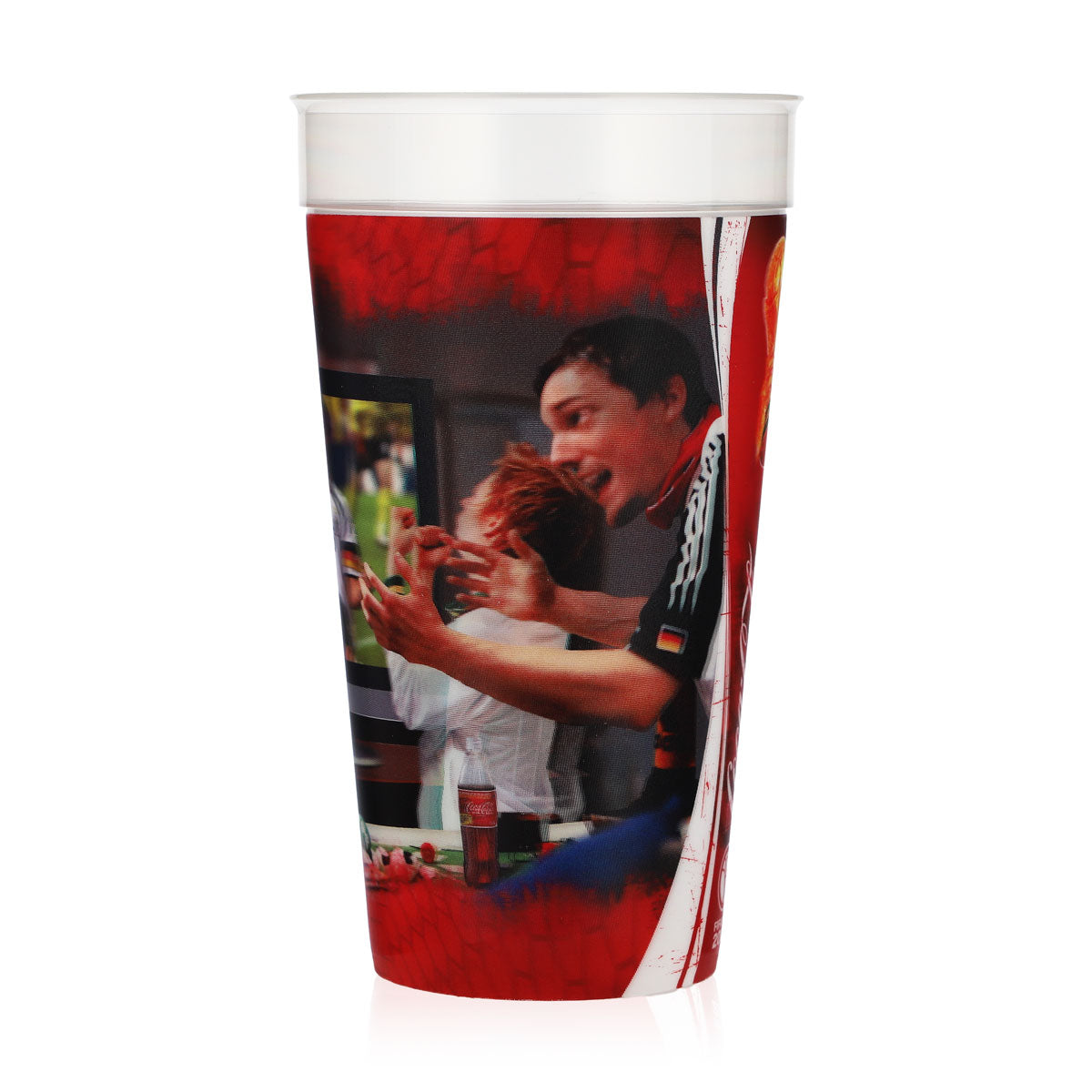 Bicchiere per bibite Coca-Cola da 0,5 l, Coppa del Mondo FIFA 2006, motivo 3D, bicchiere riutilizzabile in plastica – Vista 2