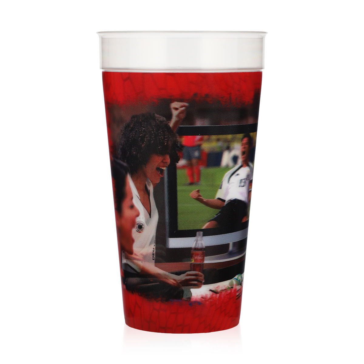 Bicchiere per bibite Coca-Cola da 0,5 l, Coppa del Mondo FIFA 2006, motivo 3D, bicchiere riutilizzabile in plastica – Vista 4