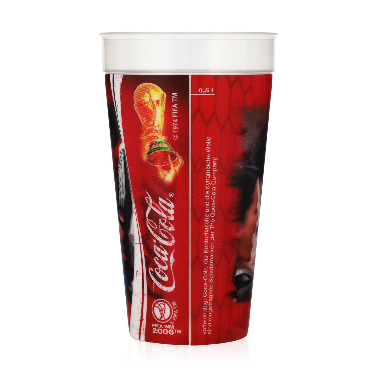 Bicchiere per bibite Coca-Cola da 0,5 l, Coppa del Mondo FIFA 2006, motivo 3D, bicchiere riutilizzabile in plastica – Vista 5