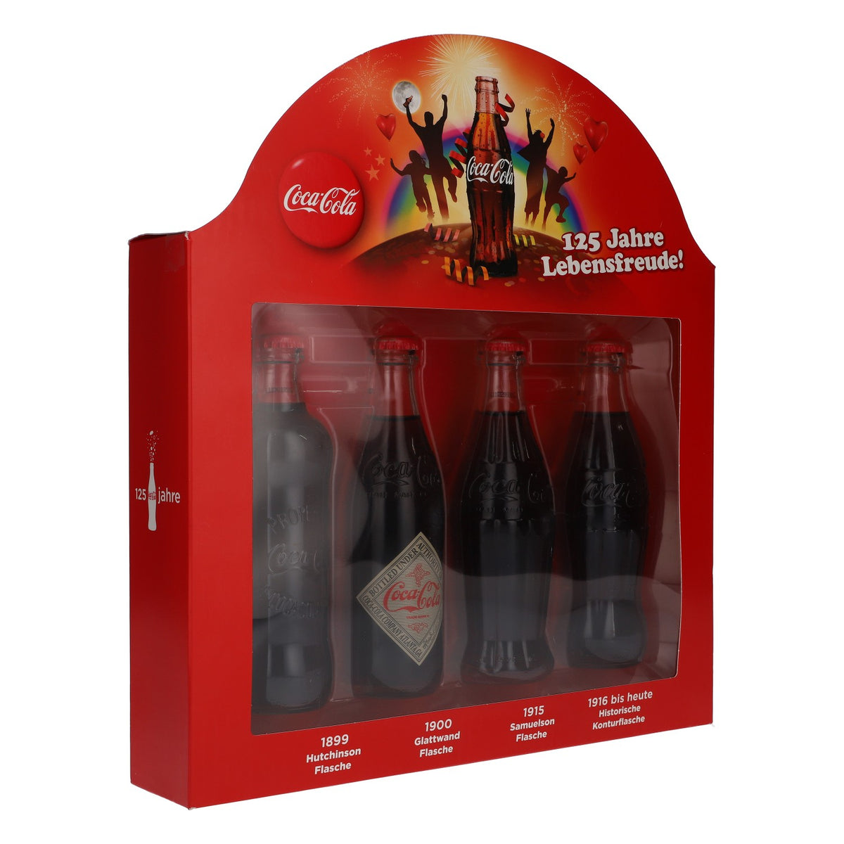 Set da collezione di bibite Coca Cola 125 anni di gioia di vivere! 4 bottiglie