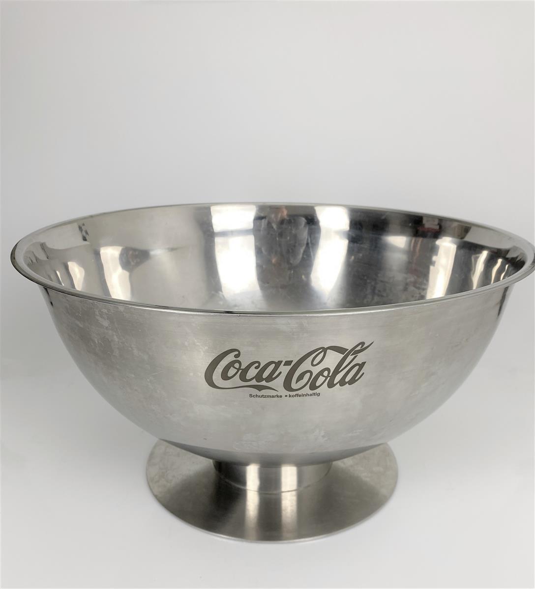 Coca Cola Softdrinks Raffredda bottiglie Contenitore per cubetti di ghiaccio Contenitore in metallo argento usato – Vista 2