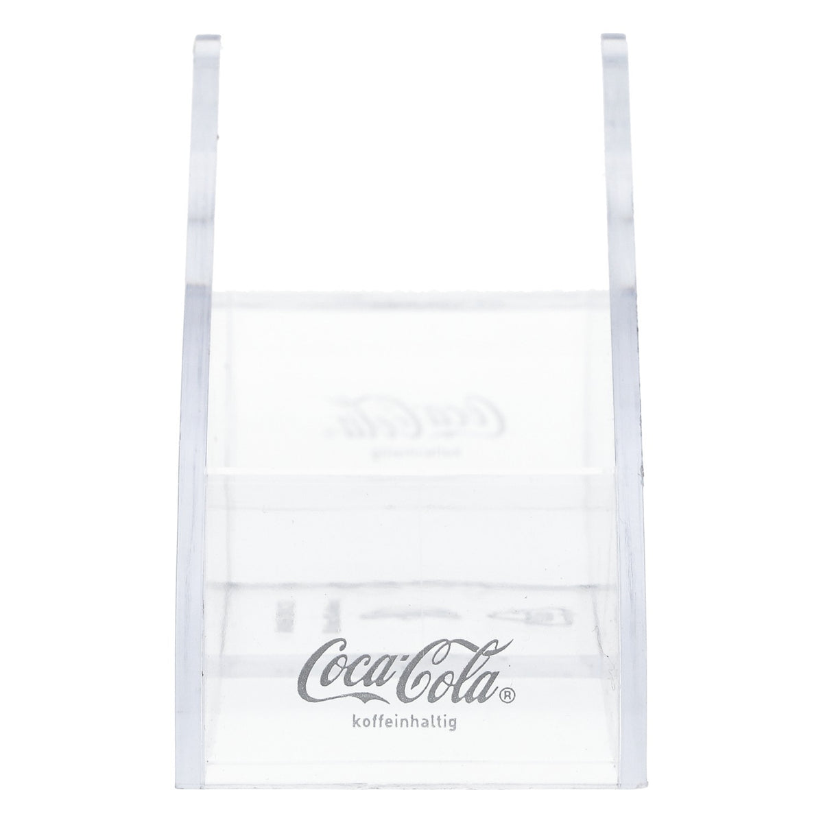Espositore da tavolo Coca-Cola con portasottobicchieri, in plastica trasparente, accessori da bar – Vista 3