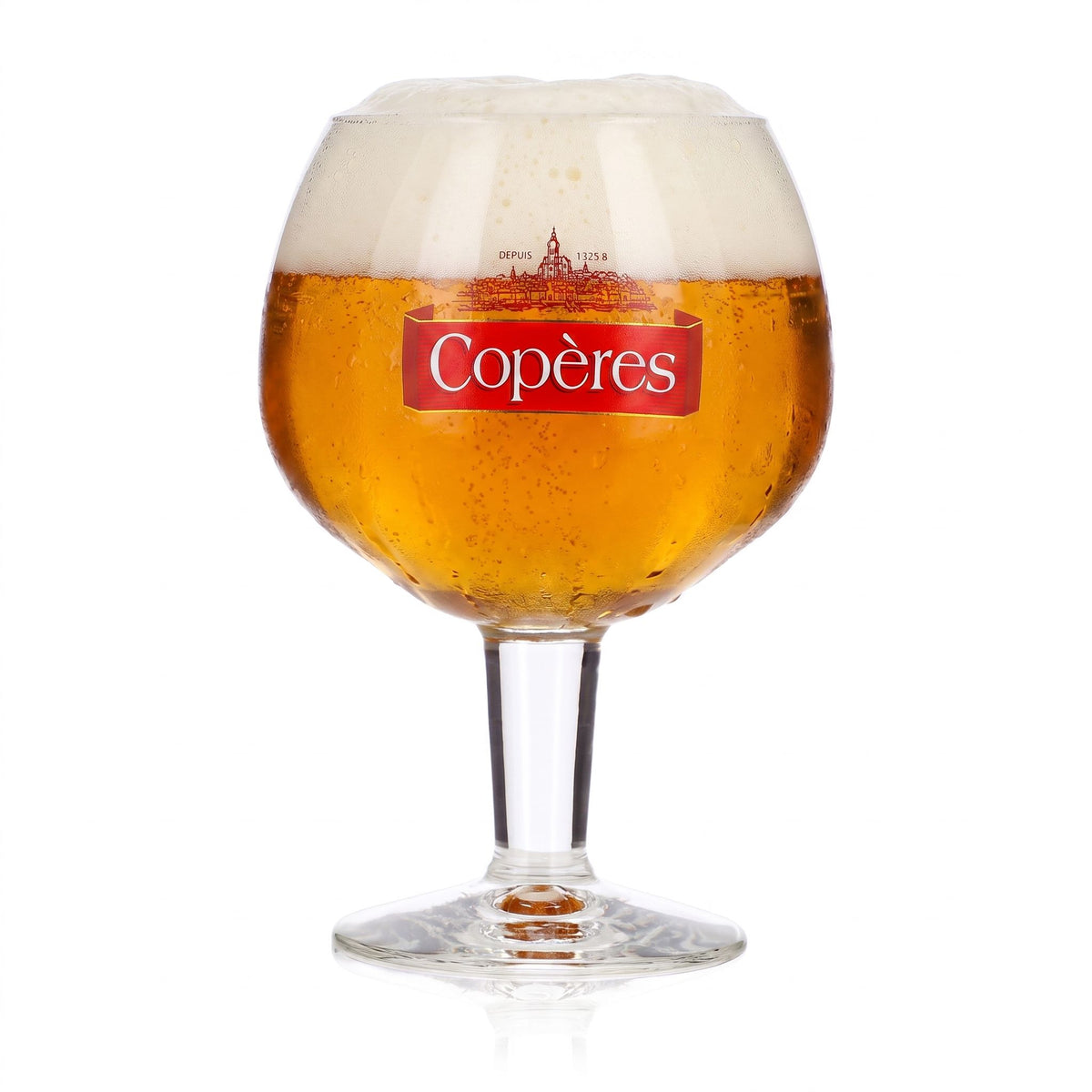 Bicchiere da birra Copères da 0,5 l, a calice, in vetro a palloncino