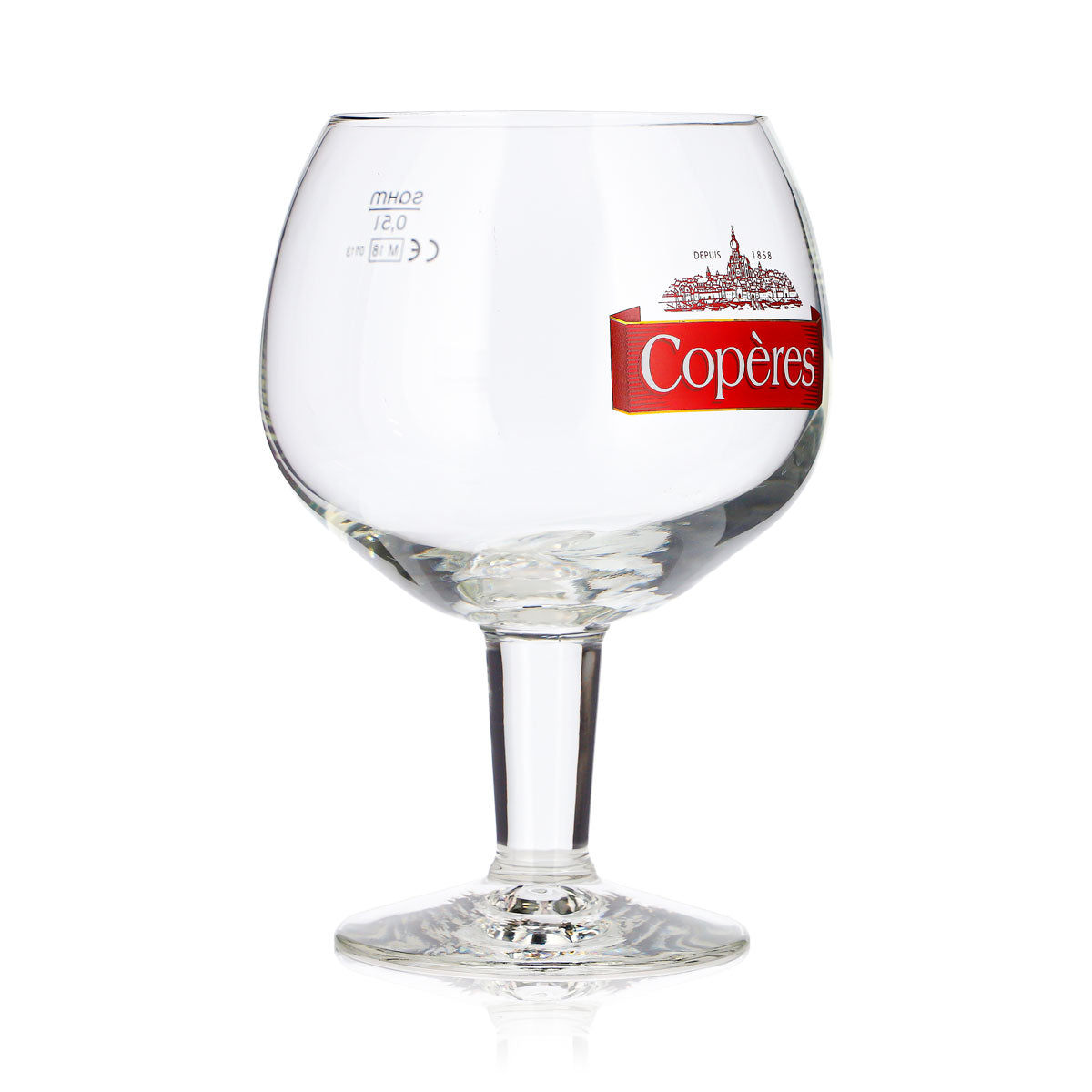 Bicchiere da birra Copères da 0,5 l, a calice, in vetro a palloncino – Vista 3
