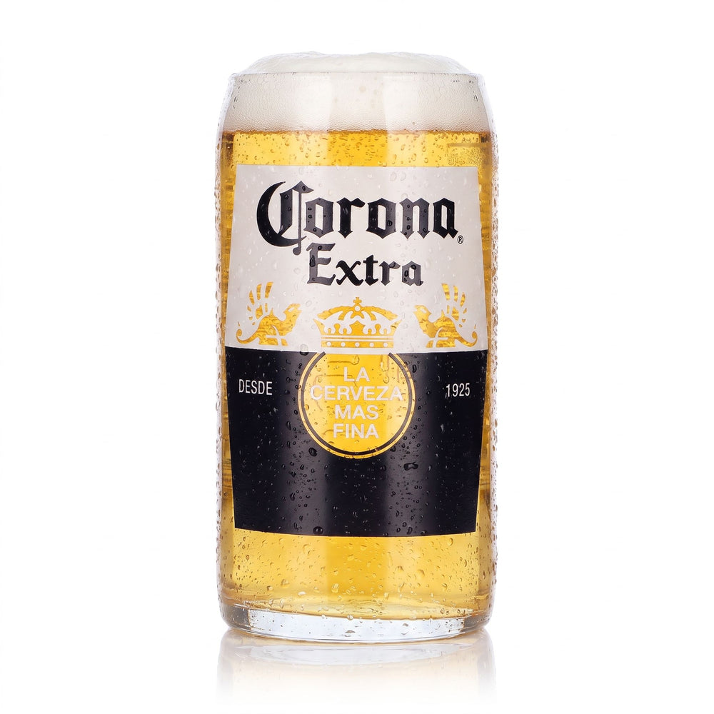 Bicchiere da birra Corona da 0,25 l, modello Willi Becher, Corona Extra, con raffinato rilievo sagomato, calibrato per la ristorazione