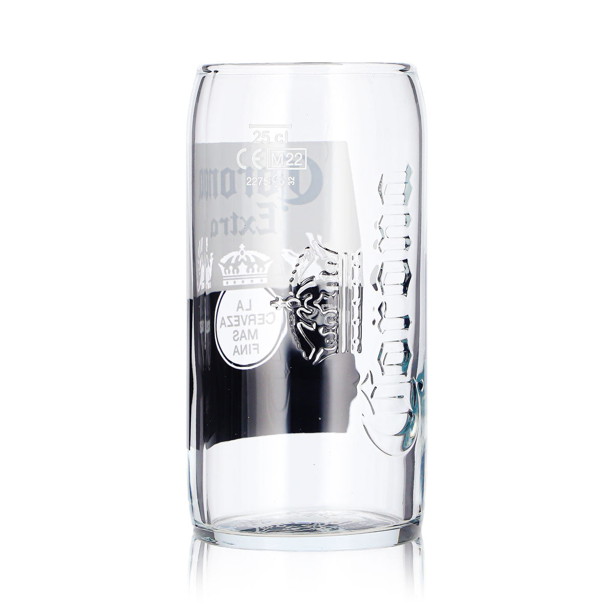Bicchiere da birra Corona da 0,25 l, modello Willi Becher, Corona Extra, con raffinato rilievo sagomato, calibrato per la ristorazione – Vista 4