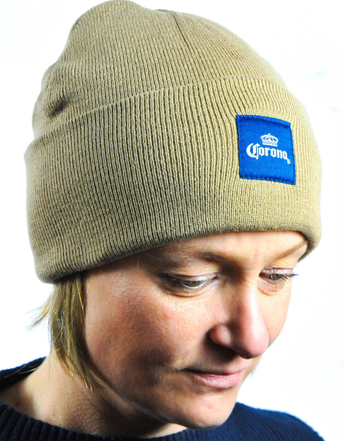 Corona Extra, berretto invernale lavorato a maglia Berretto di lana Berretto invernale lavorato a maglia fine beige – Vista 2