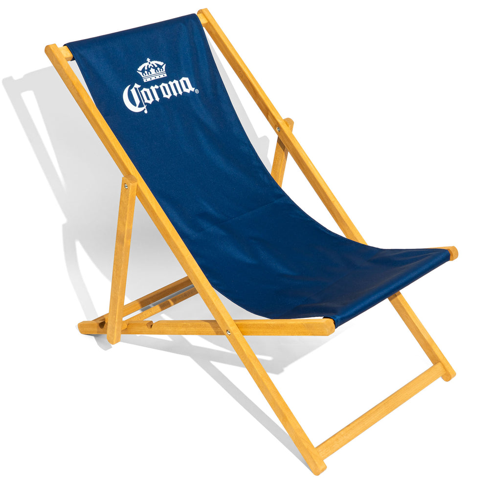 Sdraio Corona in vetro e legno di faggio, versione blu