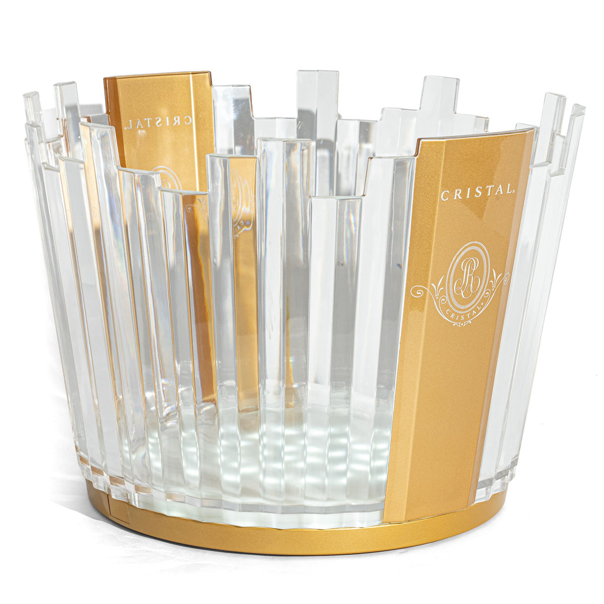 Cristal Champagne Bottle Cooler LED Luminous Ice Bowl Contenitore per cubetti di ghiaccio – Vista 5