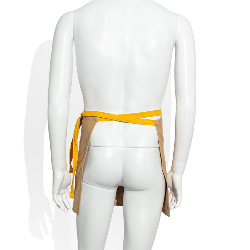 Grembiule da barista Crodino Grembiule da cameriere Grembiule da bistrot Grembiule da servizio Beige/Giallo corto – Vista 3