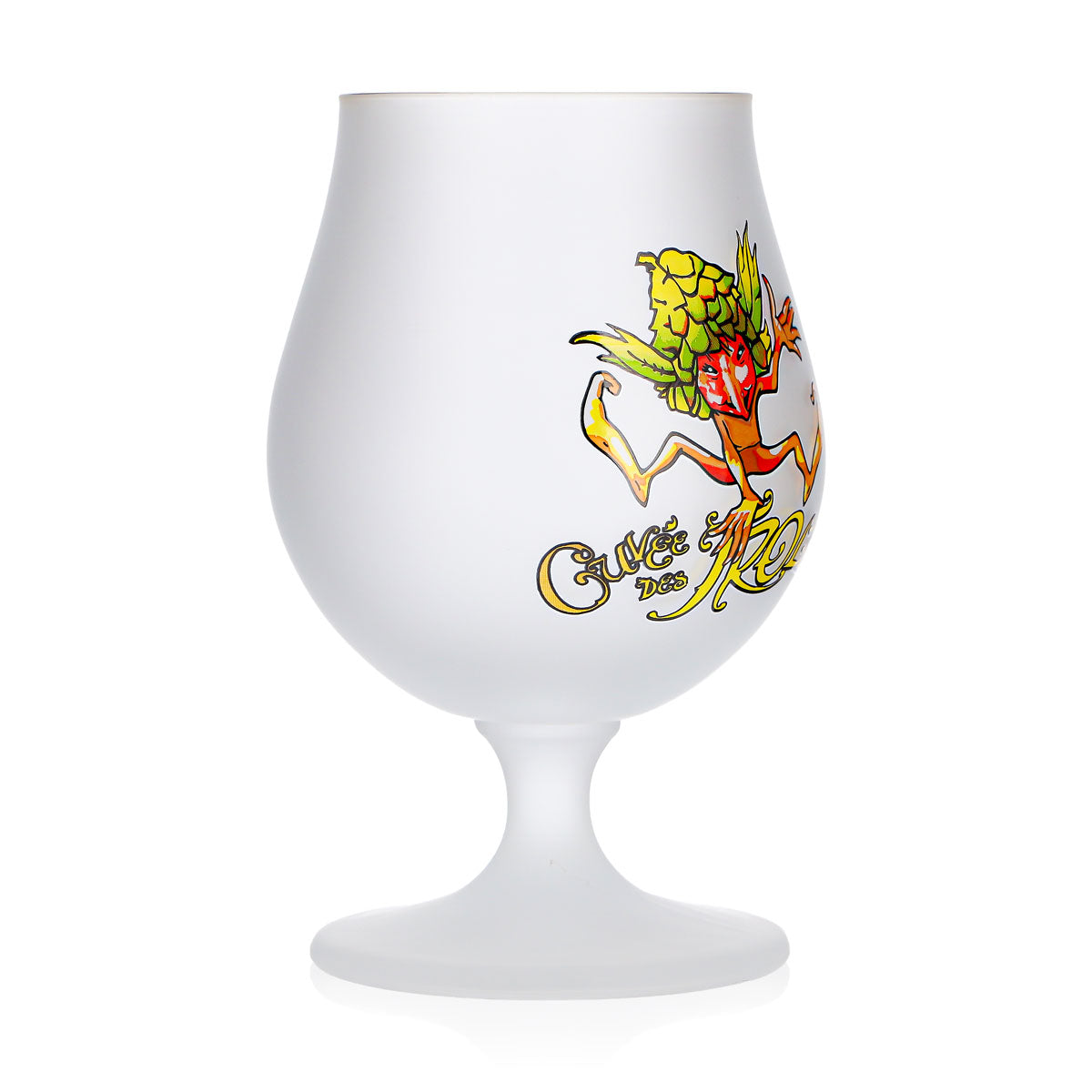 Bicchiere da birra Cuvee des Trolls da 0,25 l, a forma di tulipano, con logo Troll, smerigliato, bicchiere da birra a calice – Vista 2