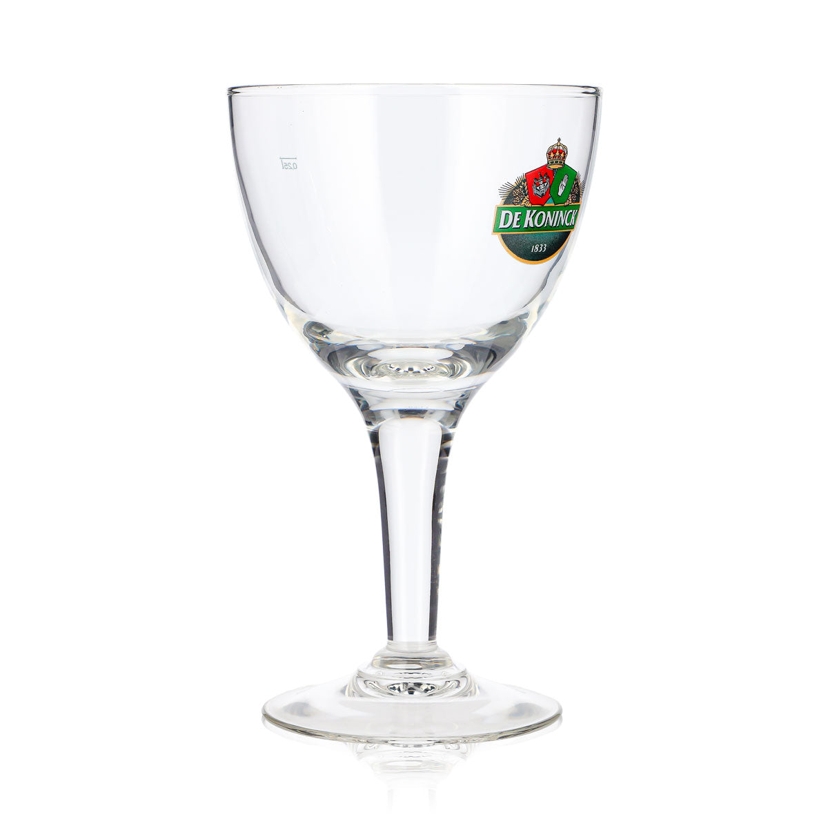 Bicchiere da birra De Koninck da 0,25 l, a calice, con logo verde "Bollecke" – Vista 2